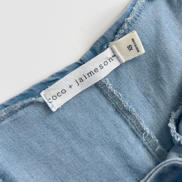 Coco + Jaimeson Blue Cotton Jumpsuit - Picture 3 of 4